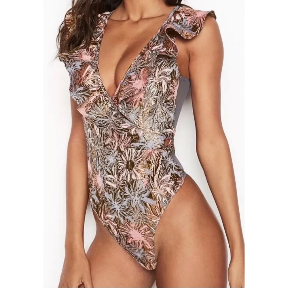 Victoria's Secret Dream Angels Shine Brocade Bodysuit Size Small